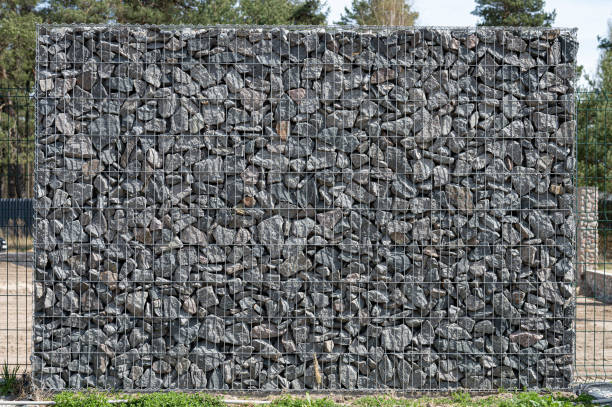 Practical Solutions to Landscape design Format having a Gabion Fencing